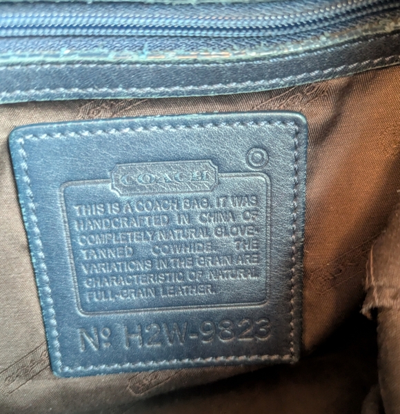 Vintage Coach BLUE 9823 Legacy West Hobo - Picture 3 of 7